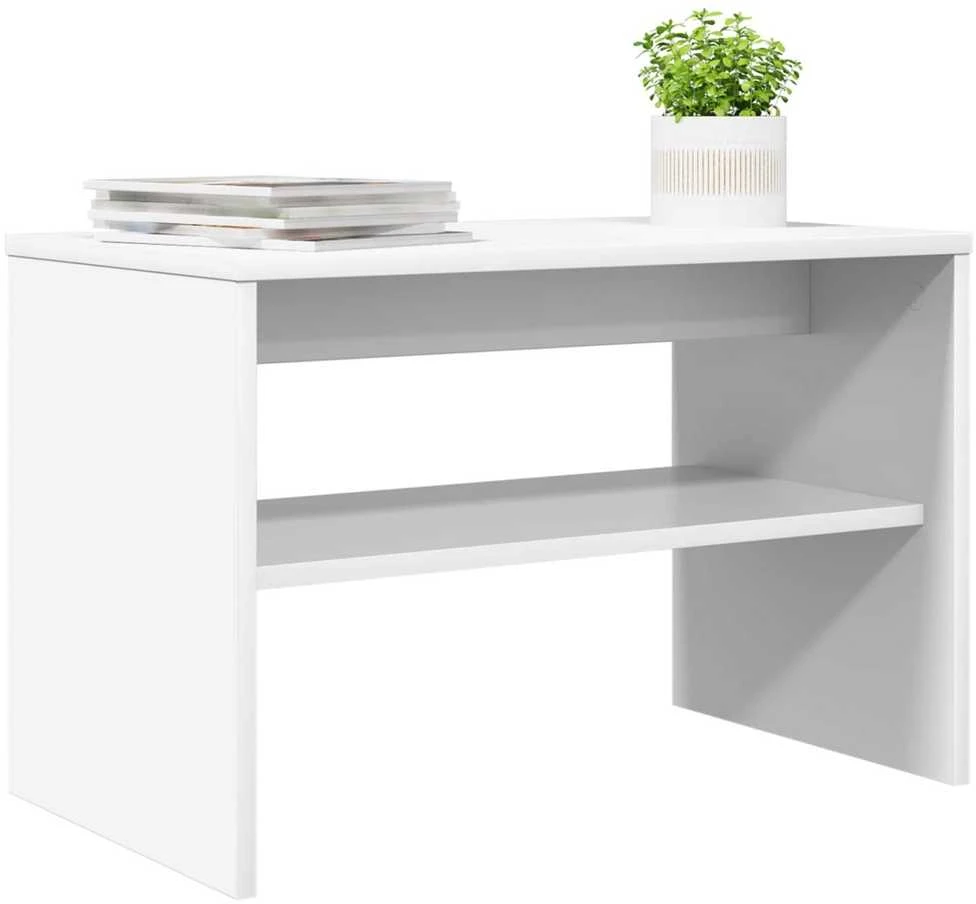 TV staliukas Televizoriaus spintelė 60 x 35 x 40 cm Balta Apdirbta mediena