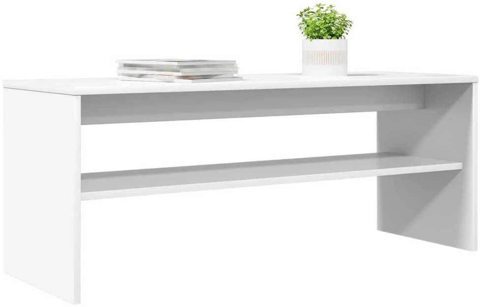 TV staliukas Televizoriaus spintelė 100 x 35 x 40 cm Balta Apdirbta mediena