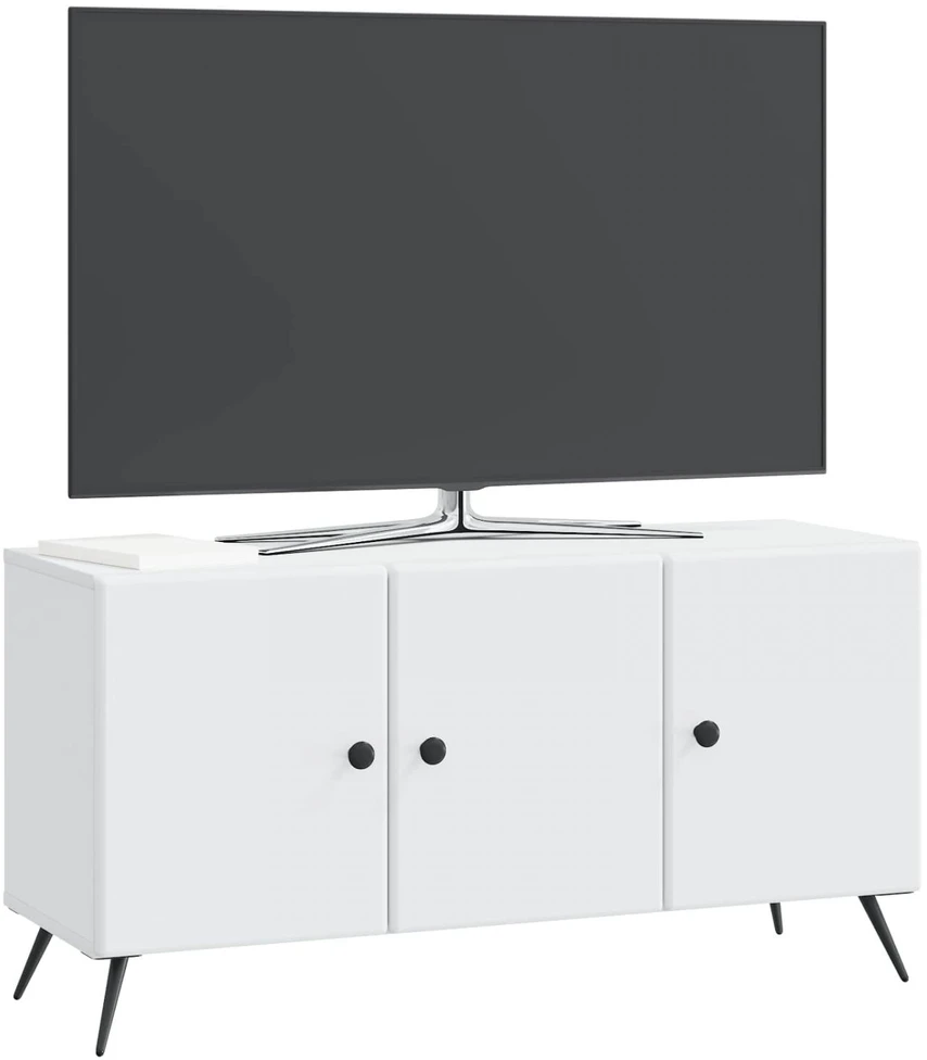 TV staliukas Televizoriaus spintelė Balta 99 x 34,5 x 50 cm Apdirbta mediena
