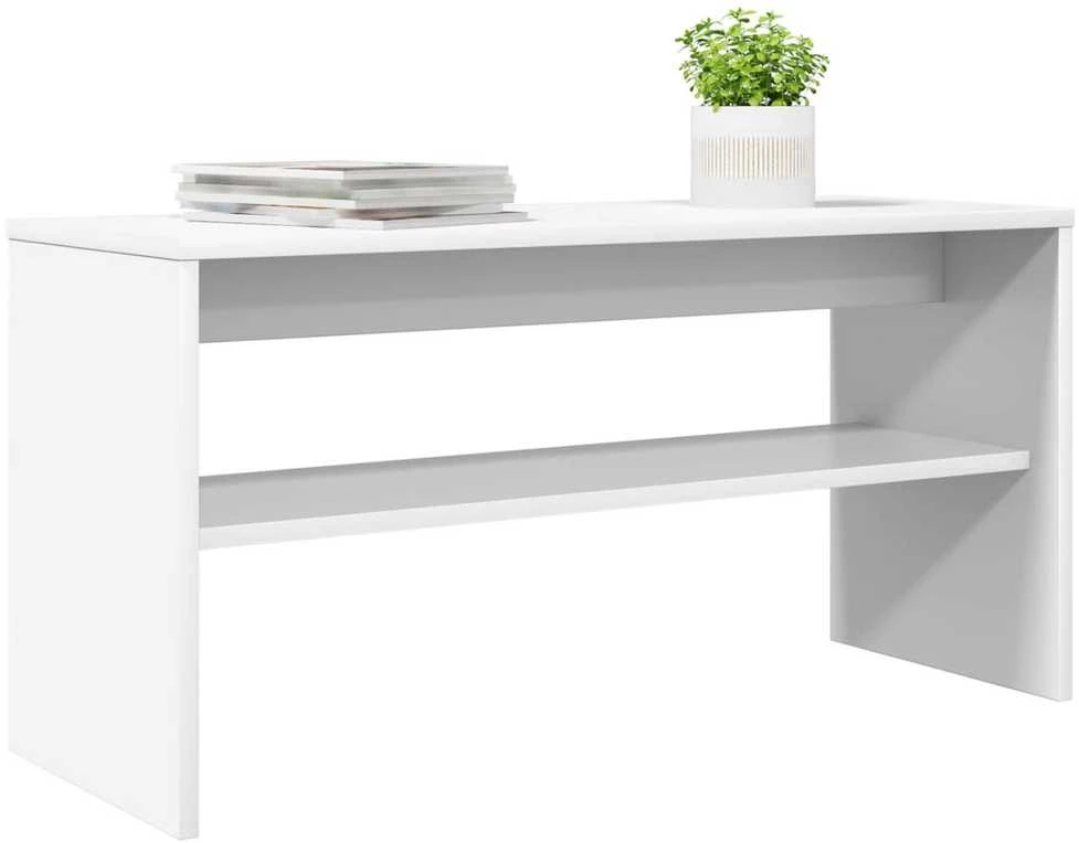 TV staliukas Televizoriaus spintelė 80 x 30 x 40 cm Balta Apdirbta mediena