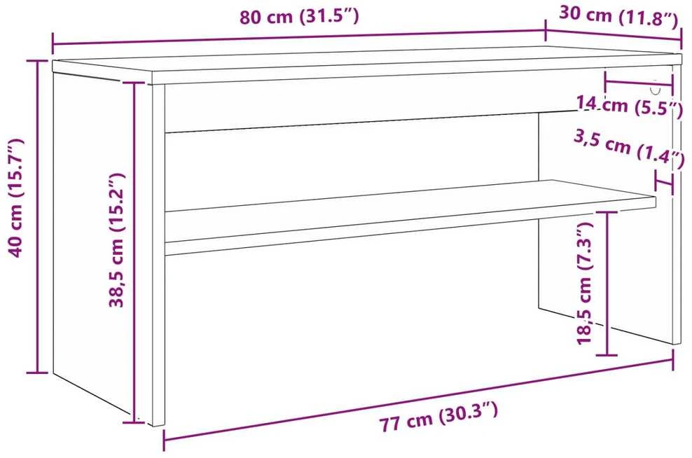TV staliukas Televizoriaus spintelė 80 x 30 x 40 cm Balta Apdirbta mediena