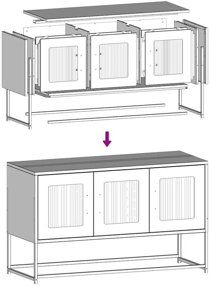 TV staliukas televizoriaus spintelė balta 100,5x39x60,5 cm