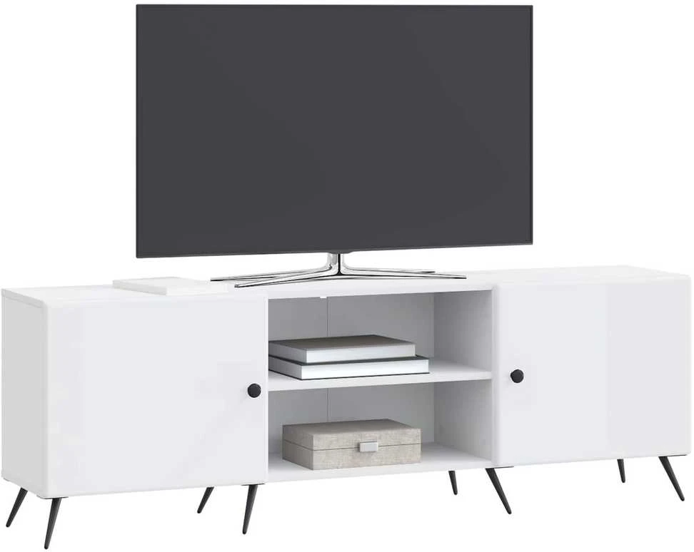 TV staliukas Televizoriaus spintelė 150 x 31 x 50 cm Balta Apdirbta mediena