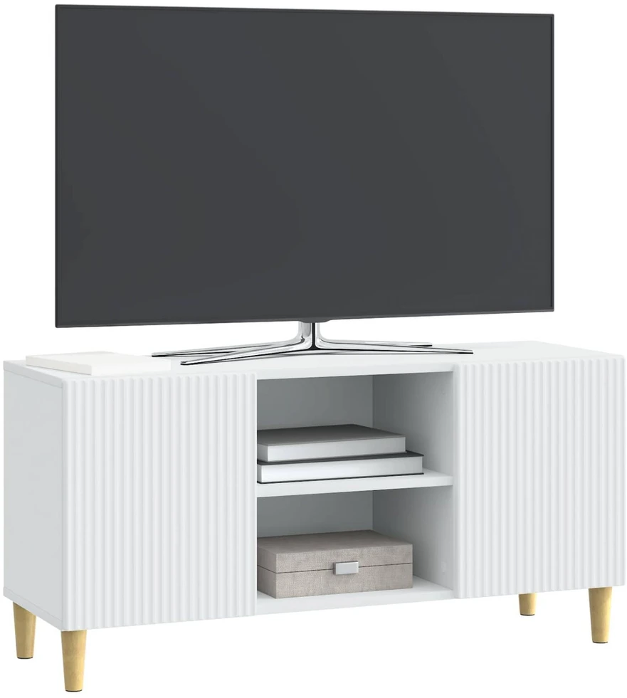 TV staliukas Televizoriaus spintelė Balta 102 x 34,5 x 50 cm