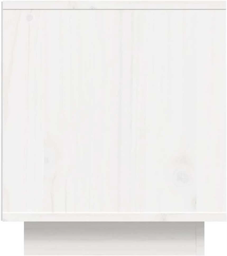 TV staliukas Televizoriaus spintelė, balta, 80x35x40,5cm, pušies masyvas