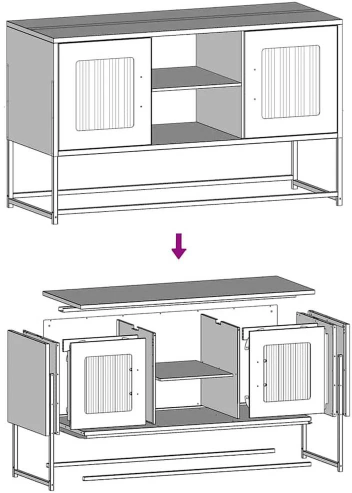 TV staliukas Televizoriaus spintelė, balta, 100,5x39x60,5cm, plienas
