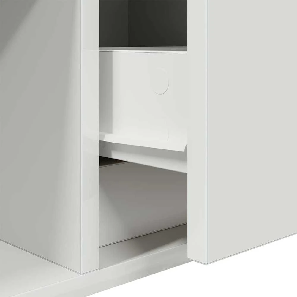TV staliukas Televizoriaus spintelė, balta, 80x31x25,5 cm, apdirbta mediena