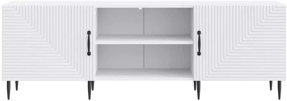 TV staliukas Televizoriaus spintelė 150 x 31 x 50 cm Balta Apdirbta mediena