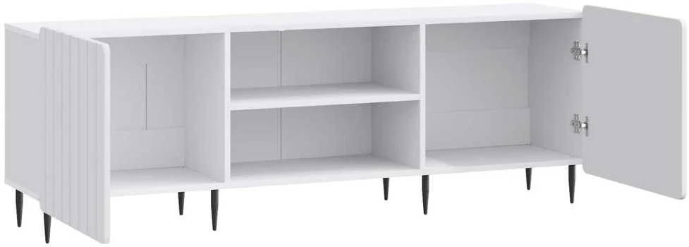 TV staliukas Televizoriaus spintelė Balta 150 x 31 x 52 cm Apdirbta mediena