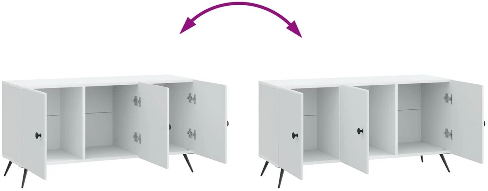 TV staliukas Televizoriaus spintelė Balta 99 x 34,5 x 50 cm Apdirbta mediena