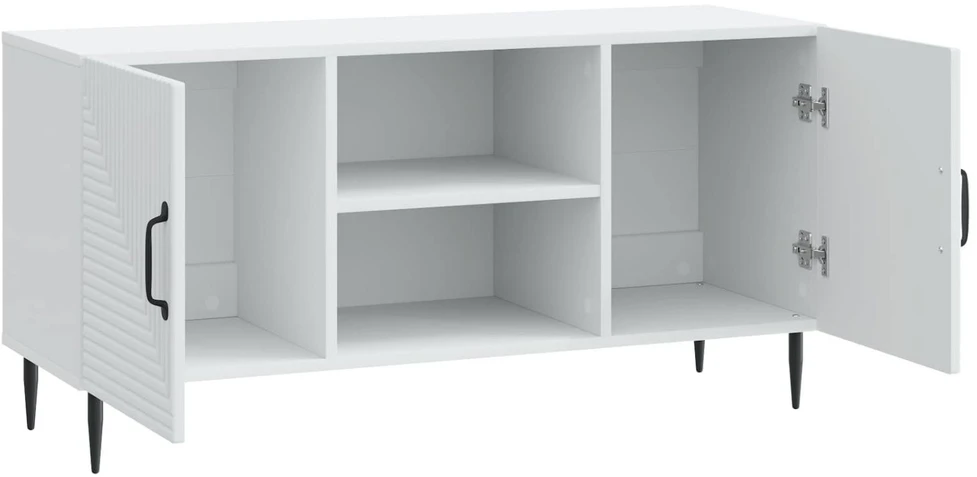 TV staliukas Televizoriaus spintelė Balta 102 x 34,5 x 50 cm