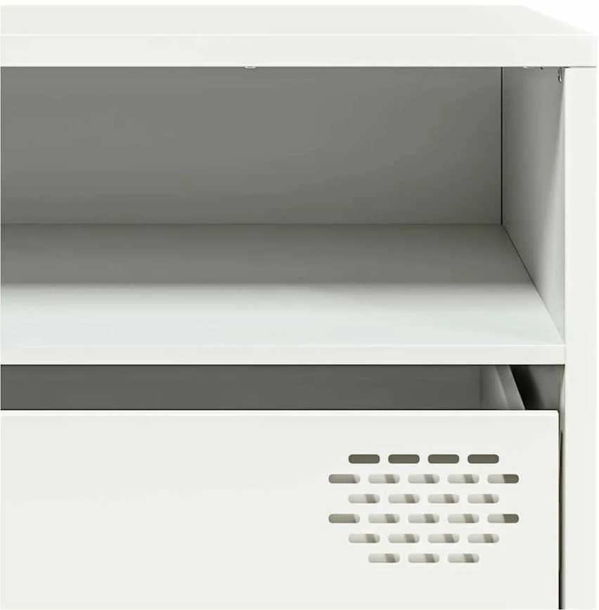 TV staliukas Televizoriaus spintelė, balta, 202x39x43,5cm, plienas