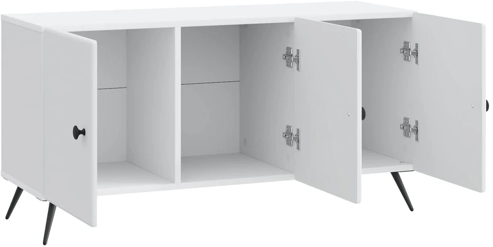 TV staliukas Televizoriaus spintelė Balta 99 x 34,5 x 50 cm Apdirbta mediena