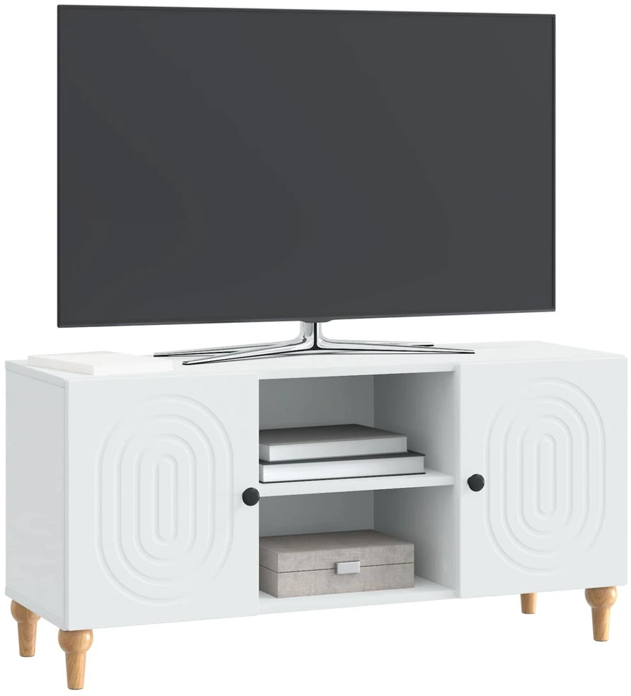 TV staliukas Televizoriaus spintelė Balta 102 x 34,5 x 50 cm