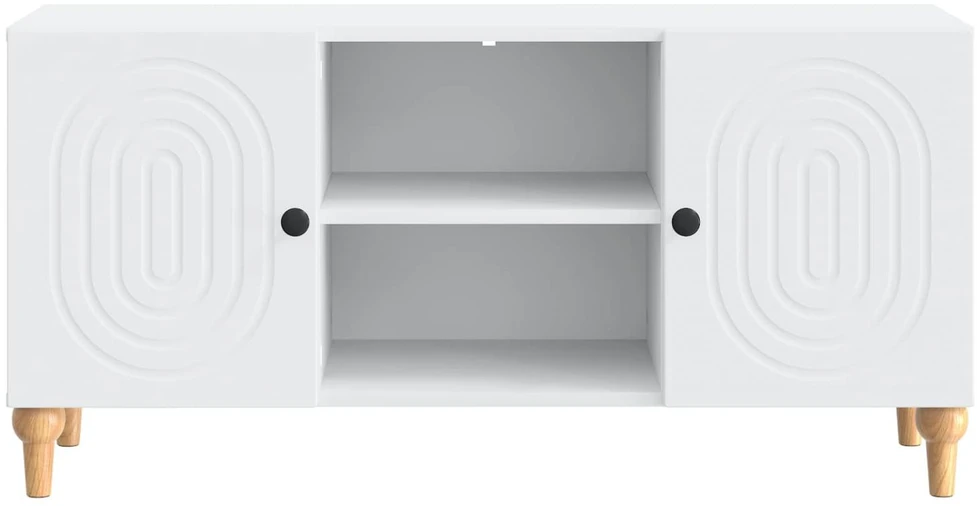 TV staliukas Televizoriaus spintelė Balta 102 x 34,5 x 50 cm