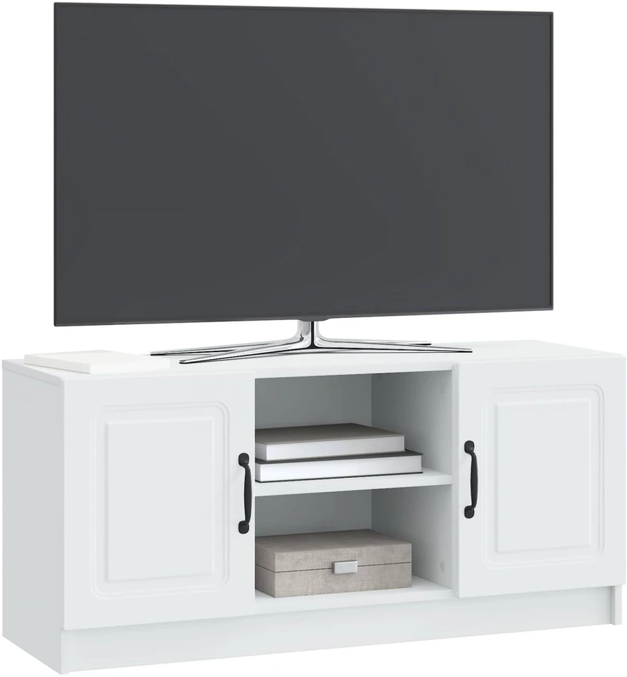 TV staliukas Televizoriaus spintelė Balta 102 x 34,5 x 47 cm