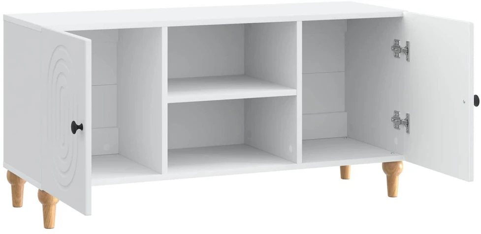 TV staliukas Televizoriaus spintelė Balta 102 x 34,5 x 50 cm