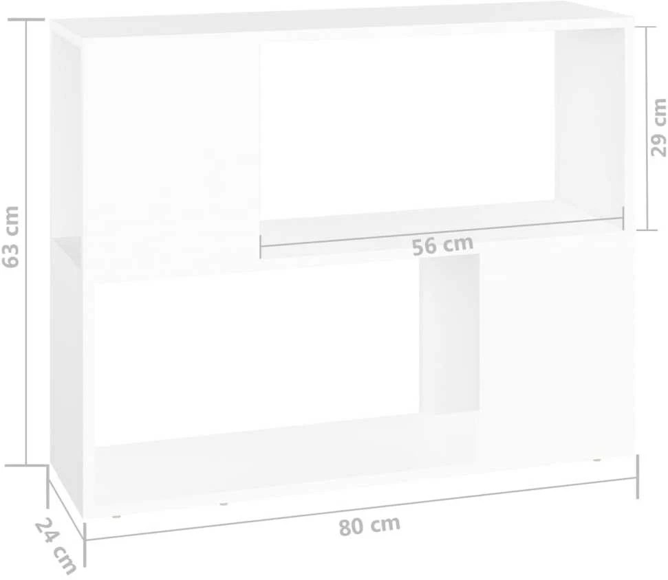 Televizoriaus spintelė, balta, 80x24x63cm, apdirbta mediena