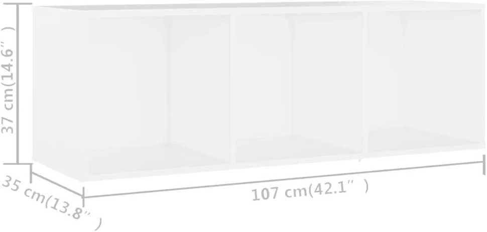 TV staliukas Televizoriaus spintelė, baltos spalvos, 107x35x37cm, MDP