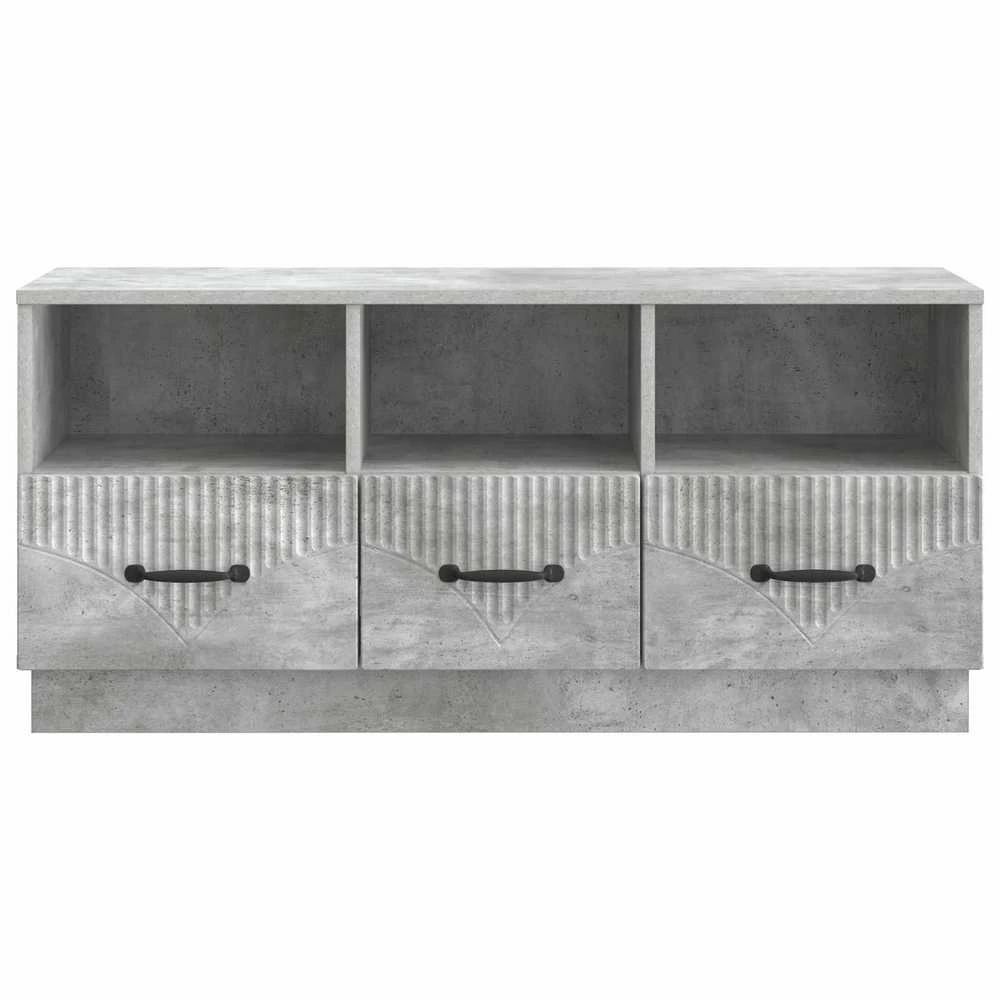 TV staliukas Televizoriaus spintelė Betono pilka 102 x 34,5 x 47 cm