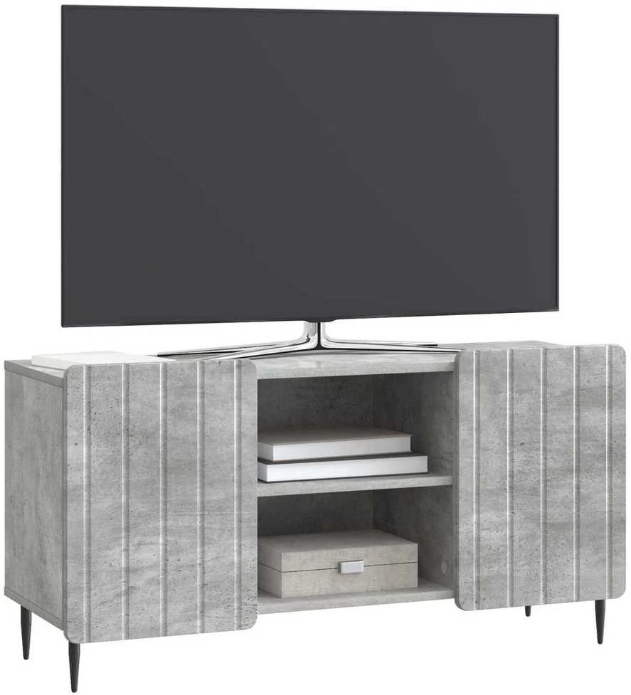 TV staliukas Televizoriaus spintelė 102 x 34,5 x 52 cm Betono pilka