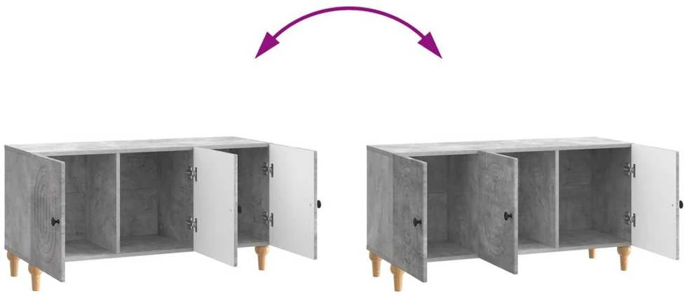 TV staliukas Televizoriaus spintelė 99 x 34,5 x 50 cm Betono pilka
