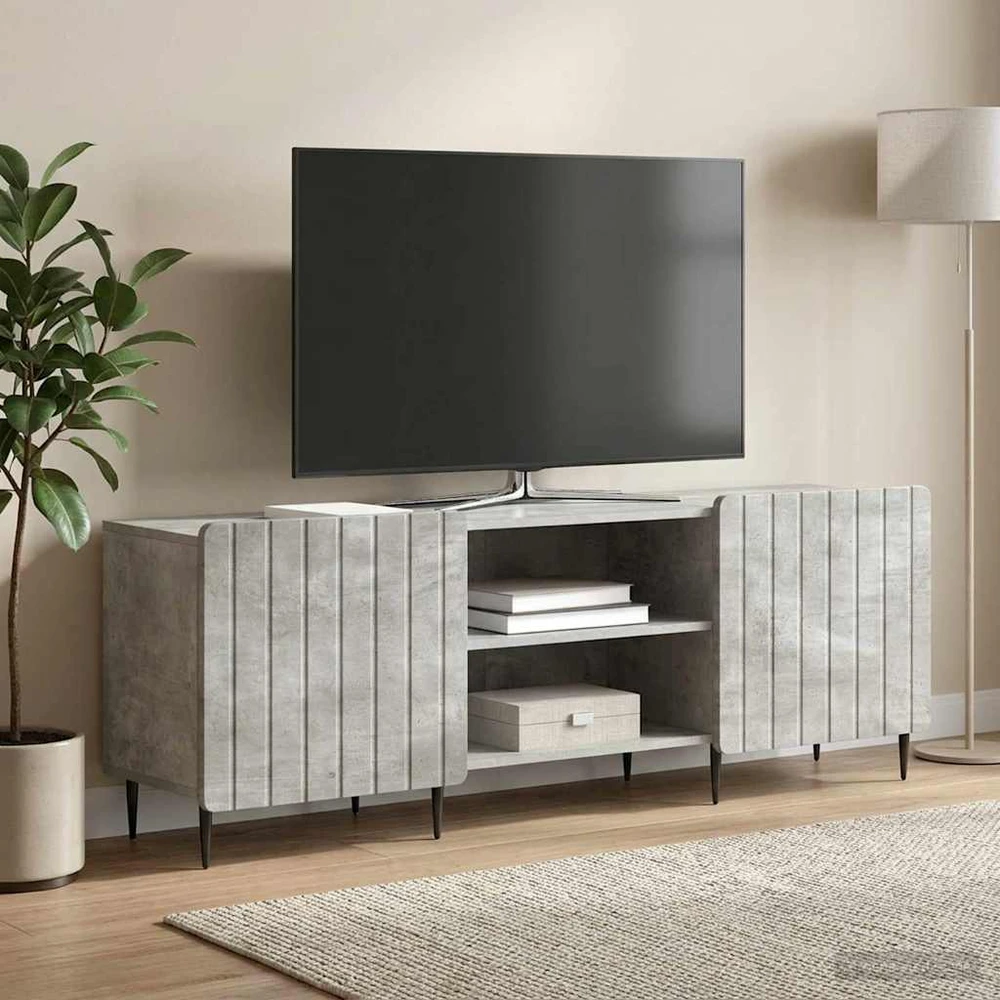 TV staliukas Televizoriaus spintelė Betono pilka 150 x 31 x 52 cm