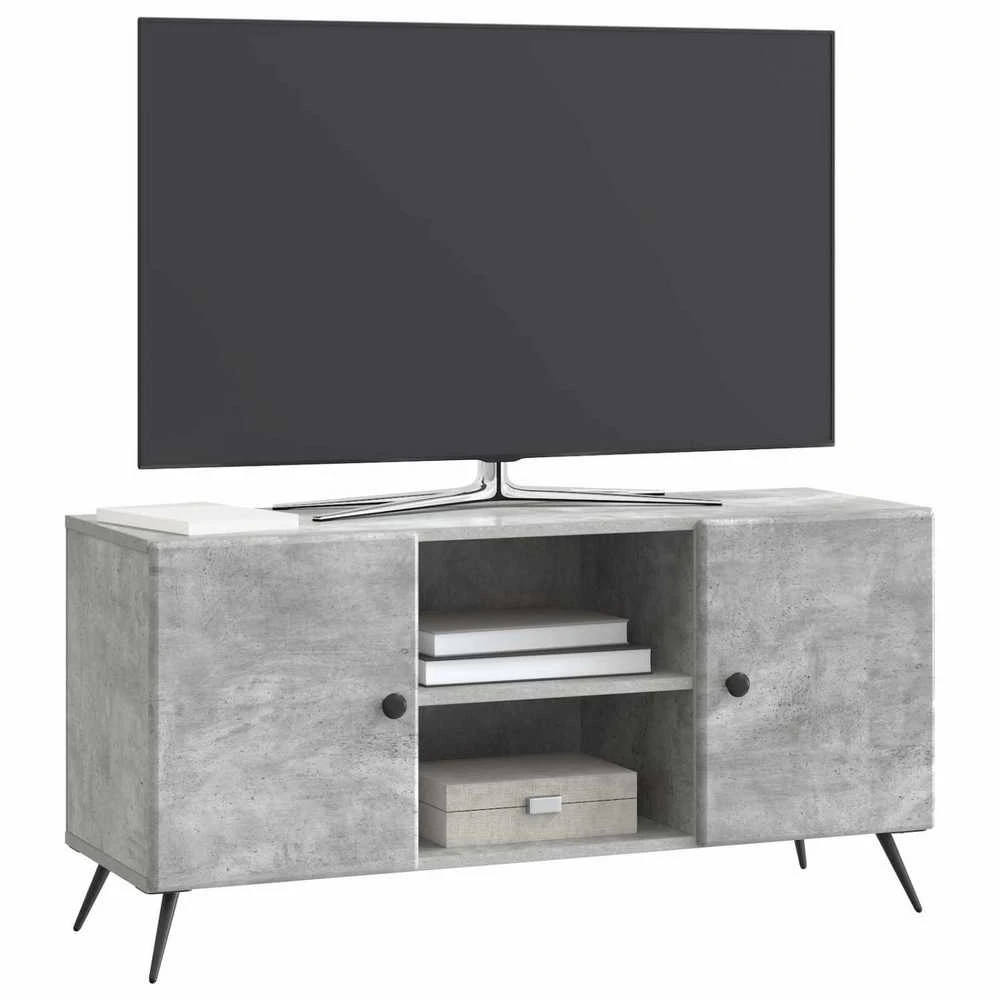 TV staliukas Televizoriaus spintelė 102 x 34,5 x 50 cm Betono pilka