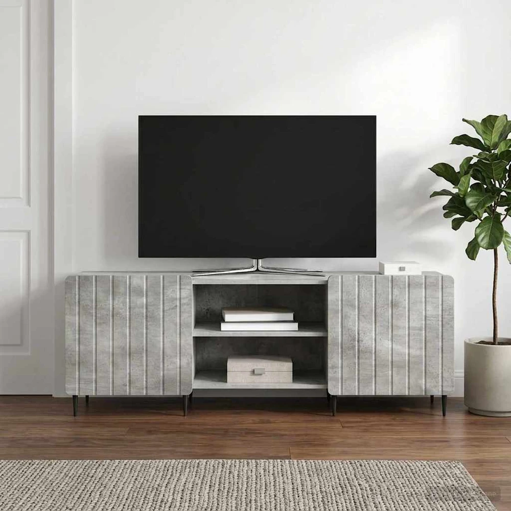 TV staliukas Televizoriaus spintelė Betono pilka 150 x 31 x 52 cm