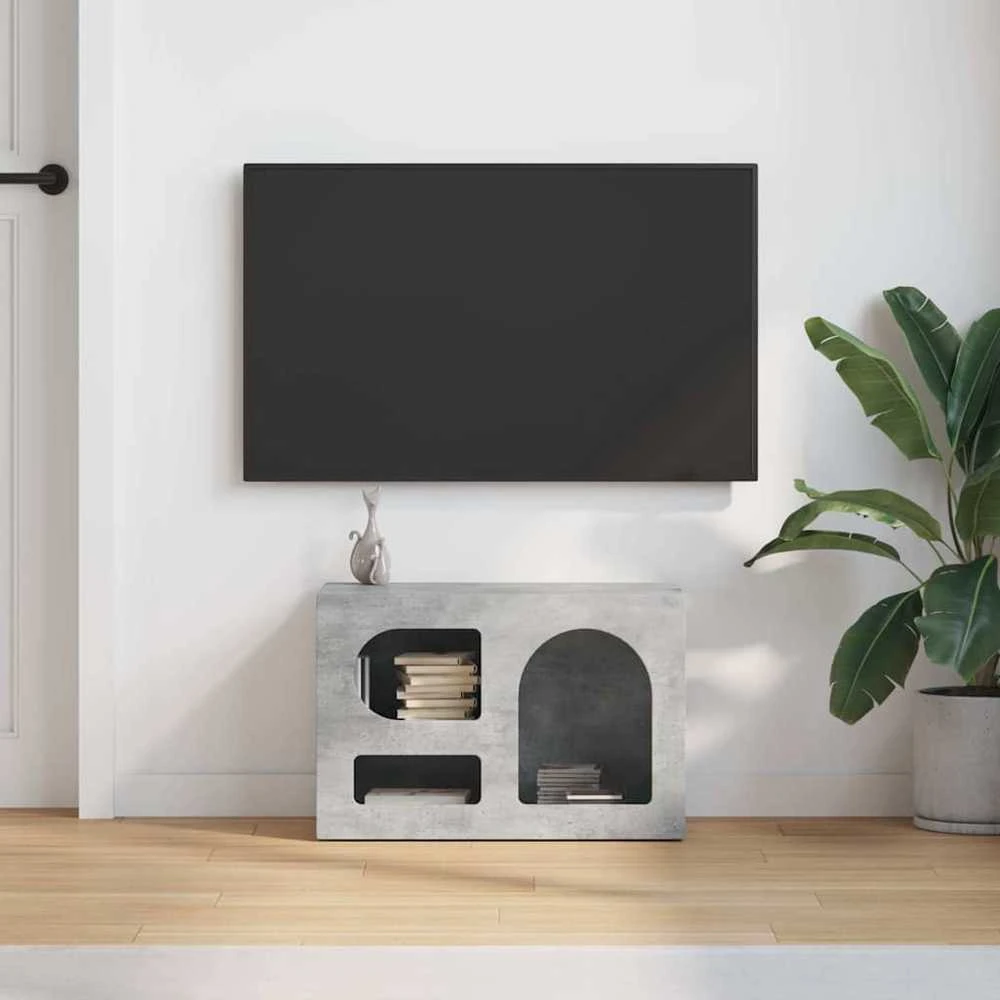 TV staliukas Televizoriaus spintelė ELST 60 x 35 x 40 cm Betono pilka