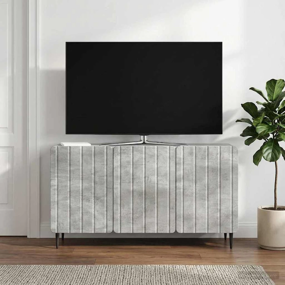 TV staliukas Televizoriaus spintelė 99 x 34,5 x 52 cm Betono pilka