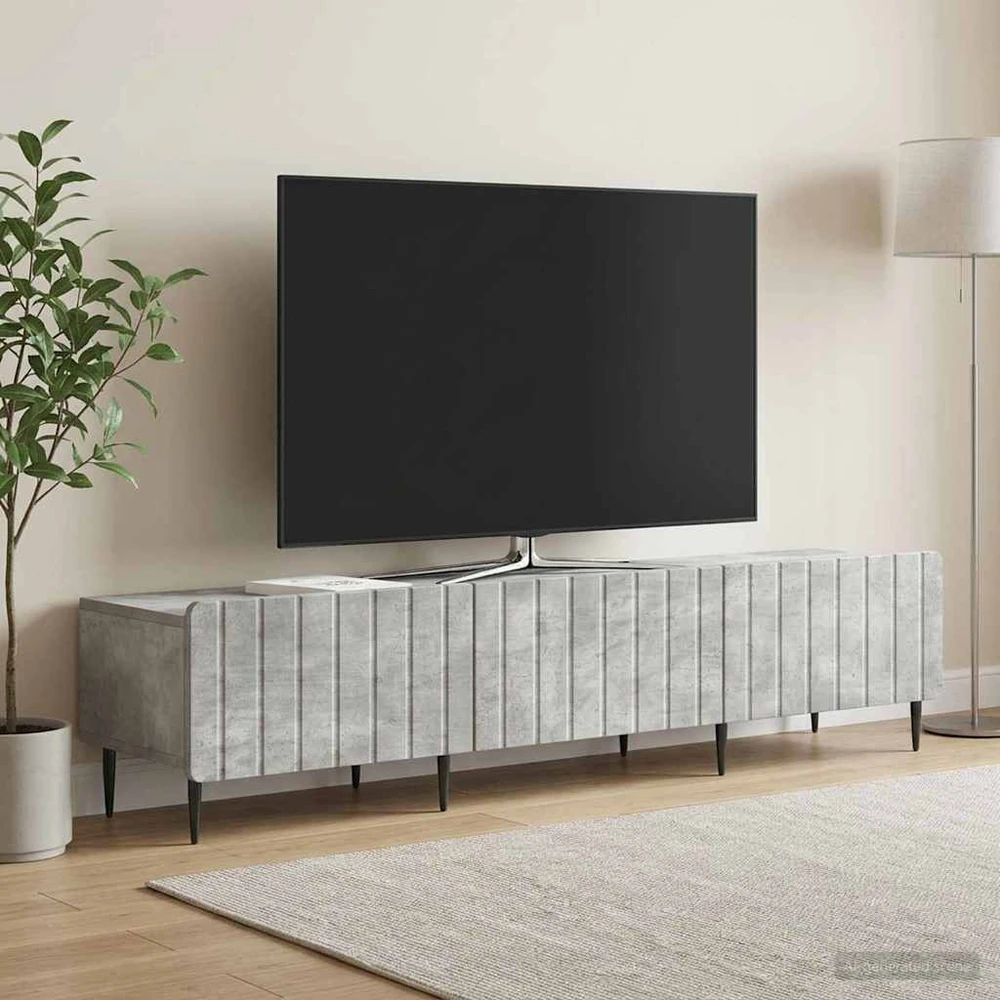 TV staliukas Televizoriaus spintelė Betono pilka 147 x 34,5 x 32 cm