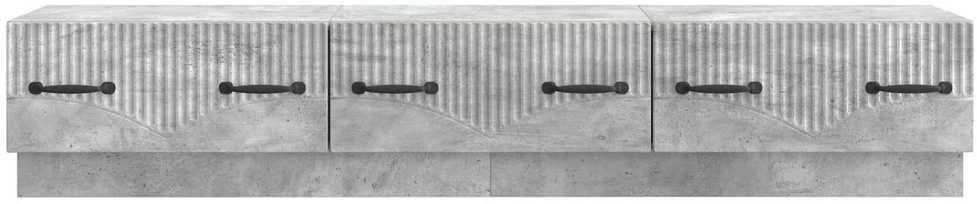 TV staliukas Televizoriaus spintelė Betono pilka 147 x 34,5 x 27 cm