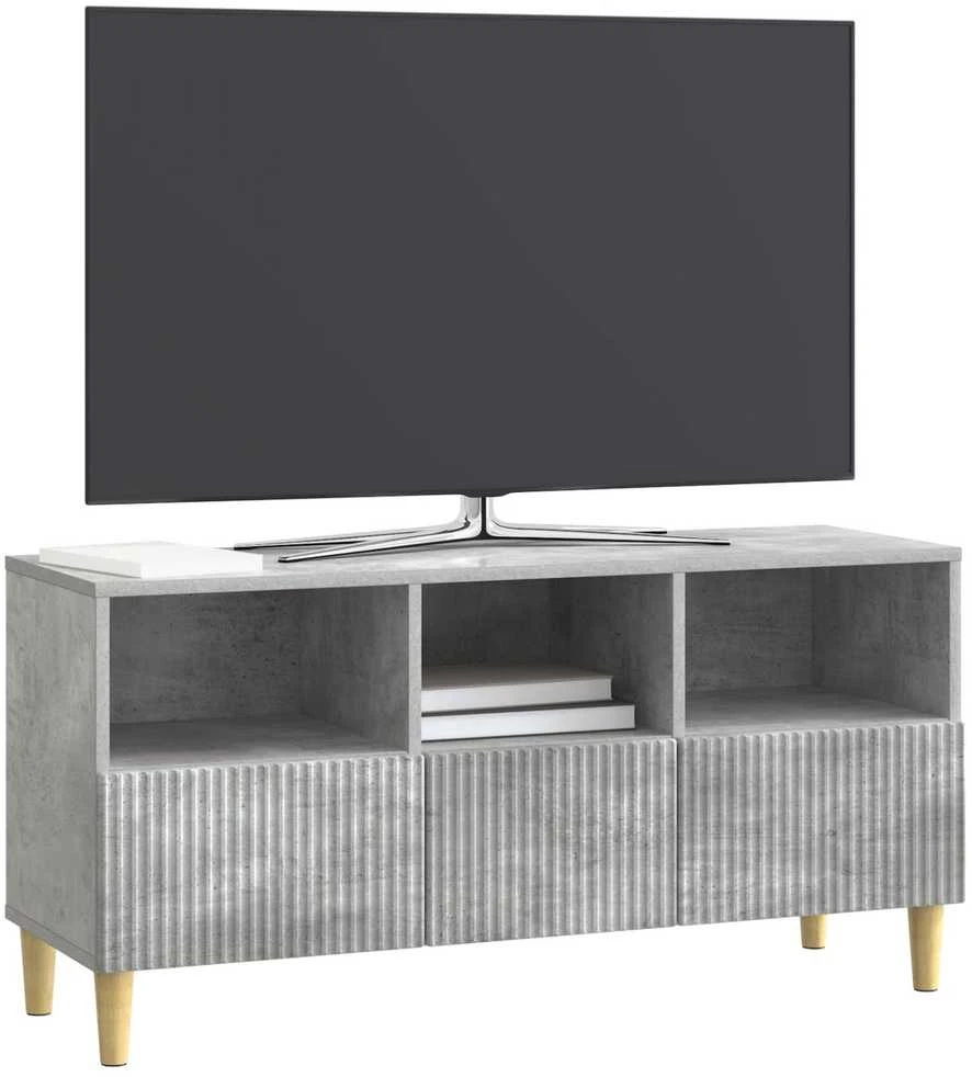 TV staliukas Televizoriaus spintelė 102 x 34,5 x 50 cm Betono pilka