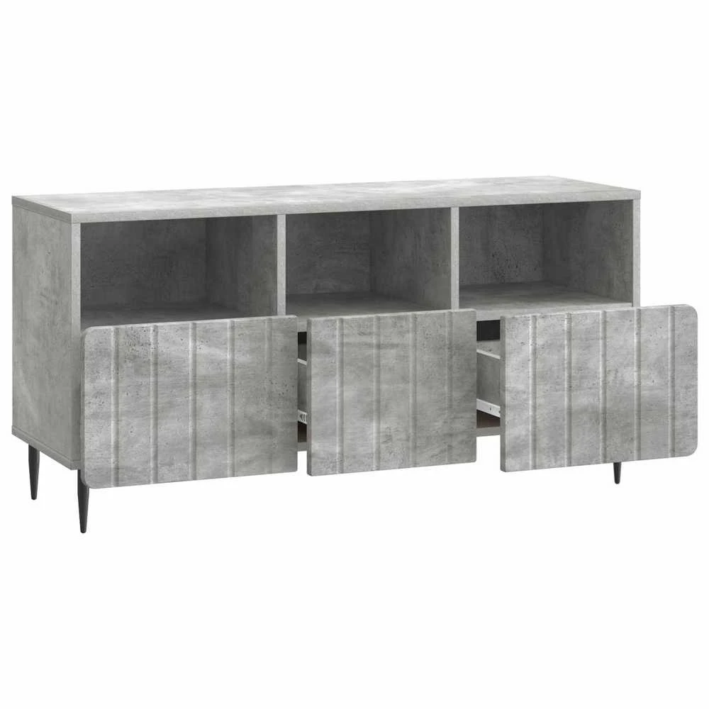 TV staliukas Televizoriaus spintelė Betono pilka 102 x 34,5 x 50 cm