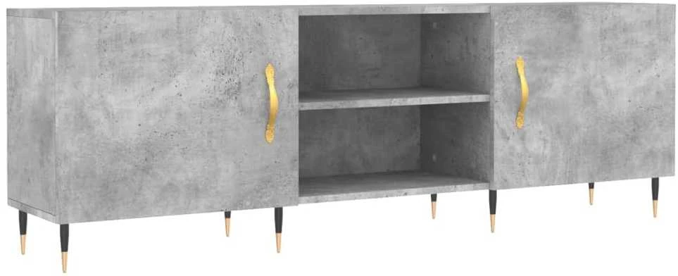 TV staliukas Televizoriaus spintelė, betono pilka, 150x30x50cm, mediena
