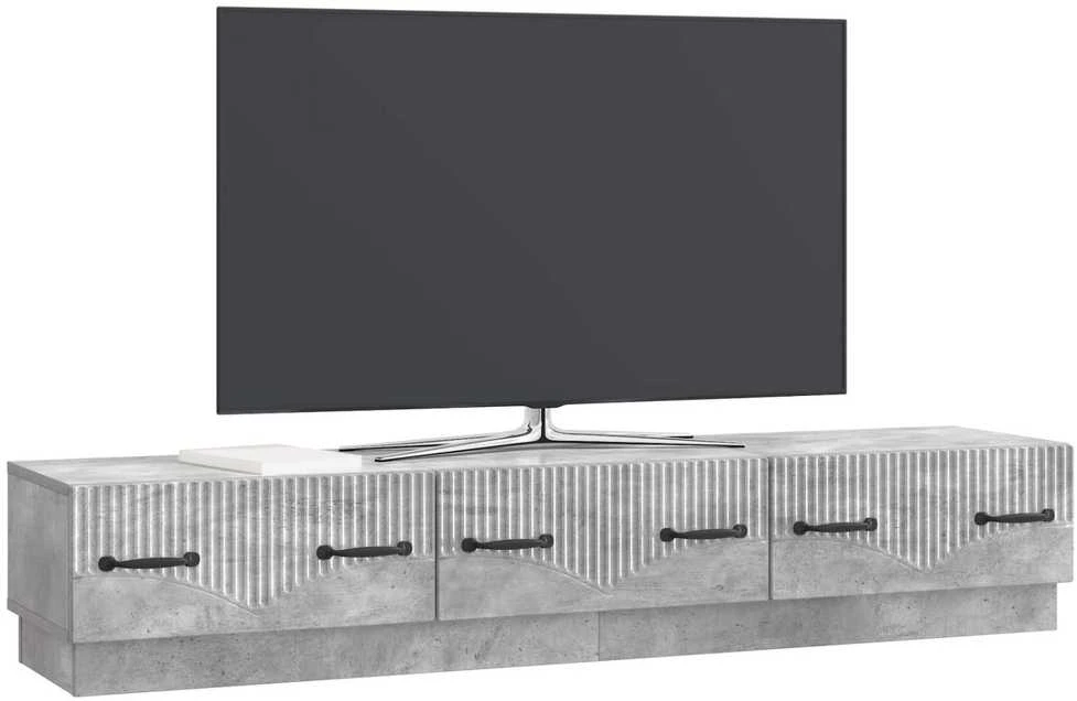 TV staliukas Televizoriaus spintelė Betono pilka 147 x 34,5 x 27 cm