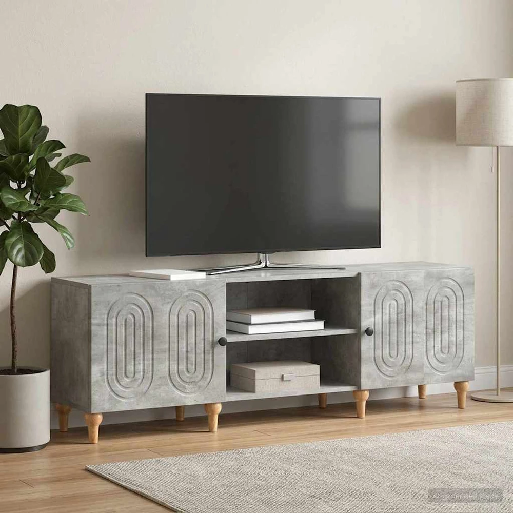 TV staliukas Televizoriaus spintelė 150 x 31 x 50 cm Betono pilka