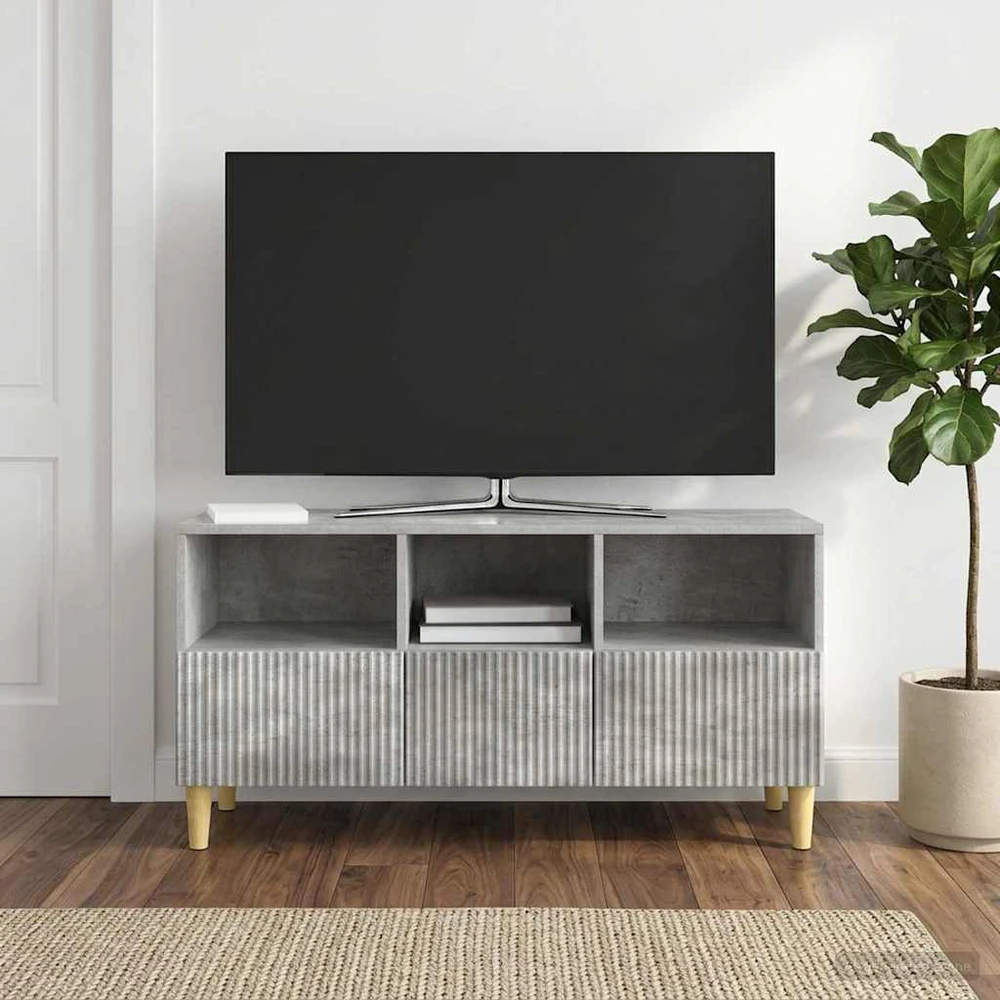 TV staliukas Televizoriaus spintelė 102 x 34,5 x 50 cm Betono pilka