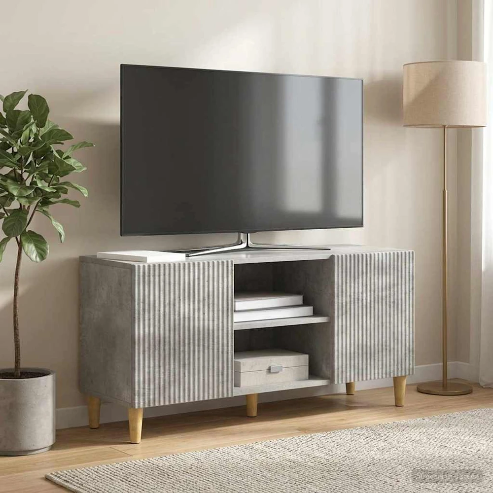 TV staliukas Televizoriaus spintelė 102 x 34,5 x 50 cm Betono pilka