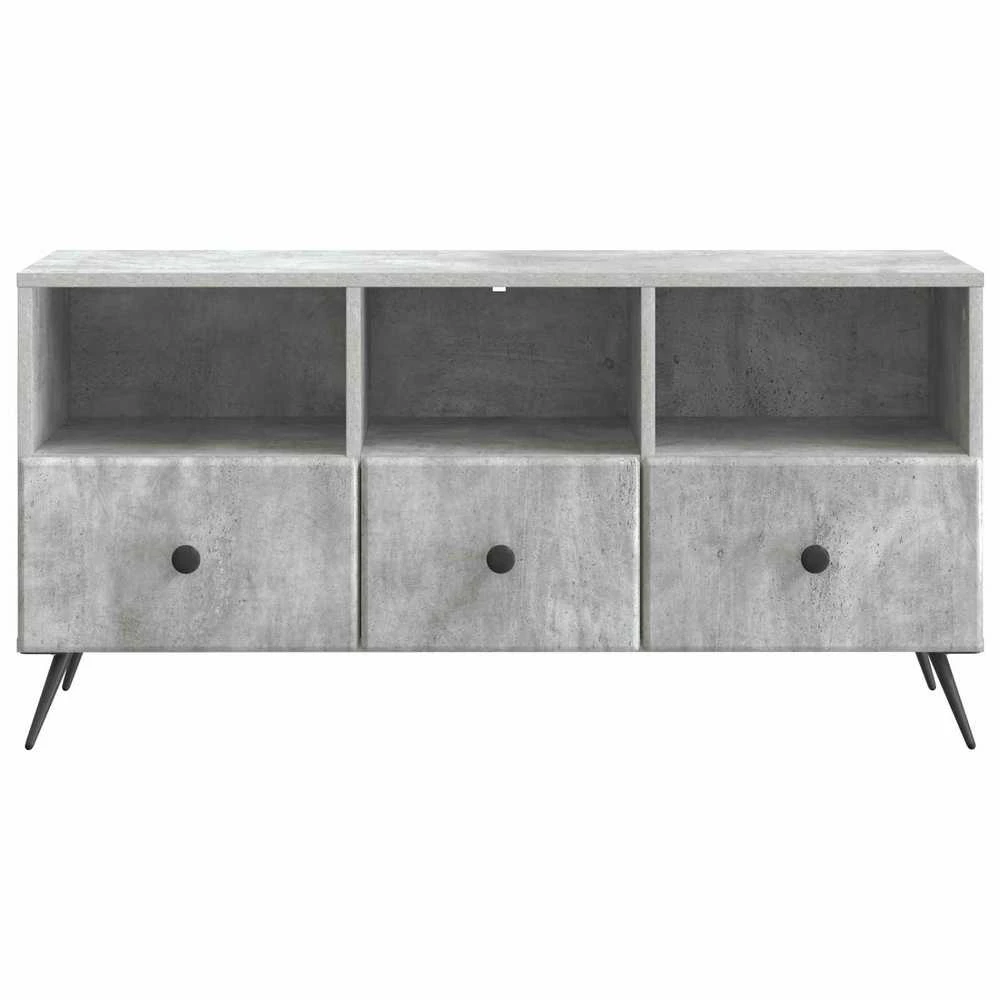 TV staliukas Televizoriaus spintelė Betono pilka 102 x 34,5 x 50 cm