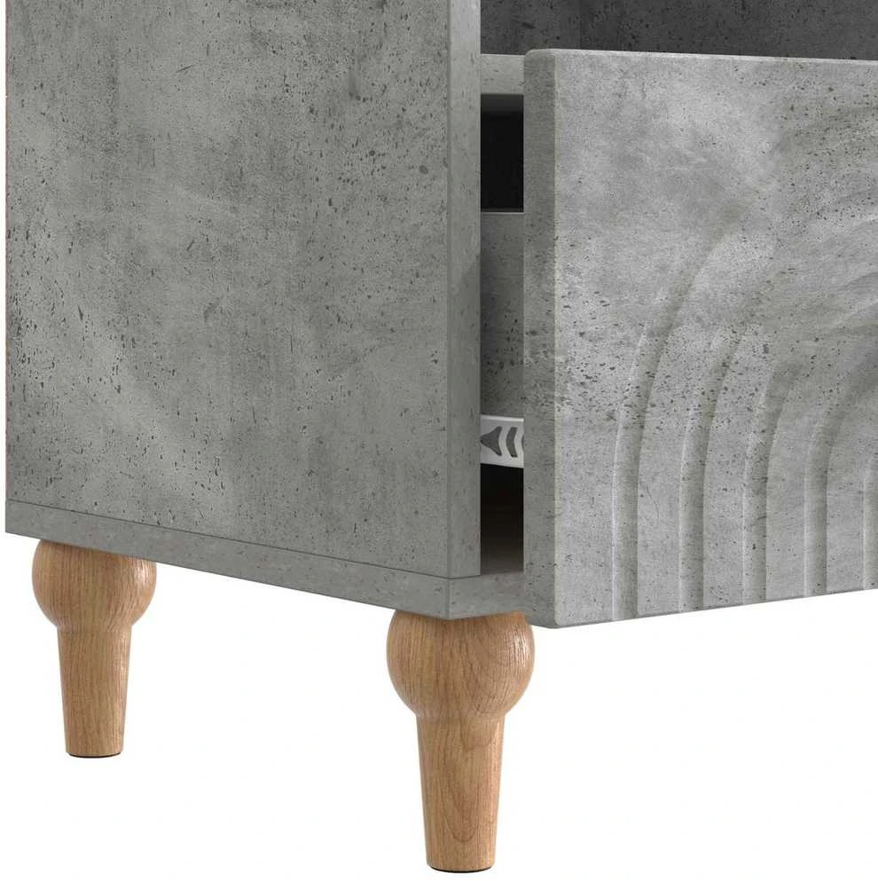 TV staliukas Televizoriaus spintelė 102 x 34,5 x 50 cm Betono Pilka