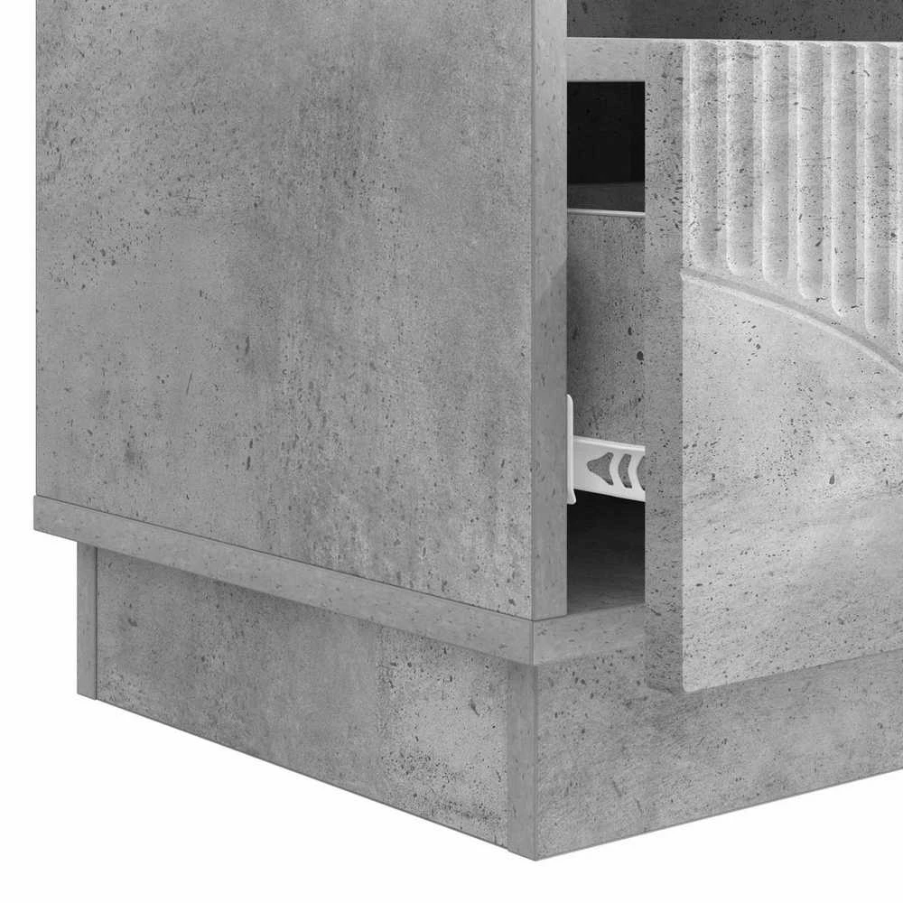 TV staliukas Televizoriaus spintelė Betono pilka 102 x 34,5 x 47 cm