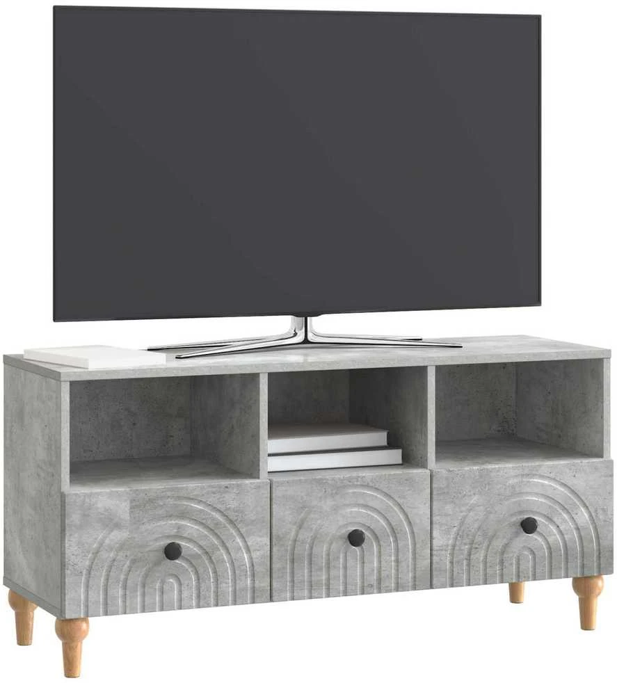 TV staliukas Televizoriaus spintelė 102 x 34,5 x 50 cm Betono Pilka