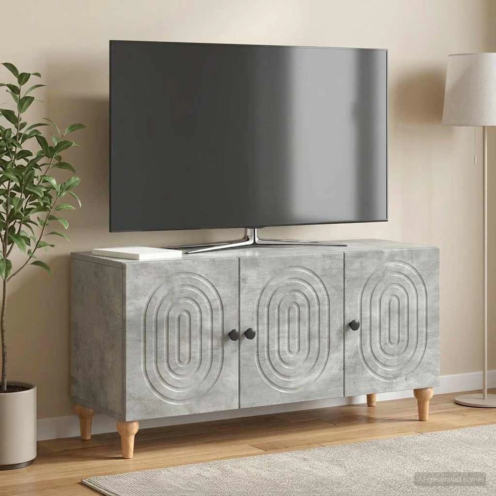 TV staliukas Televizoriaus spintelė 99 x 34,5 x 50 cm Betono pilka