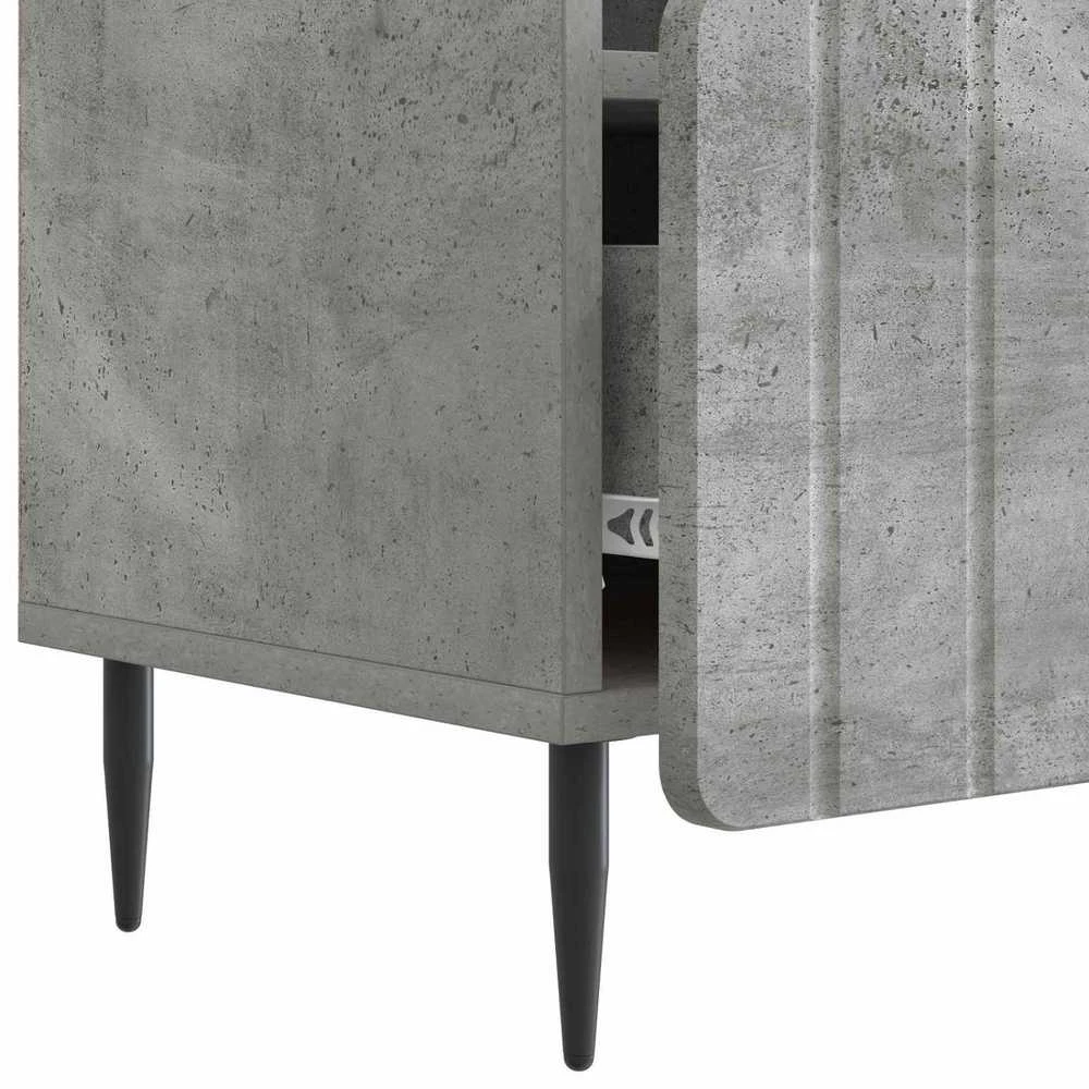 TV staliukas Televizoriaus spintelė Betono pilka 102 x 34,5 x 50 cm