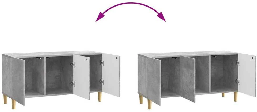 TV staliukas Televizoriaus spintelė 99 x 34,5 x 50 cm Betono pilka