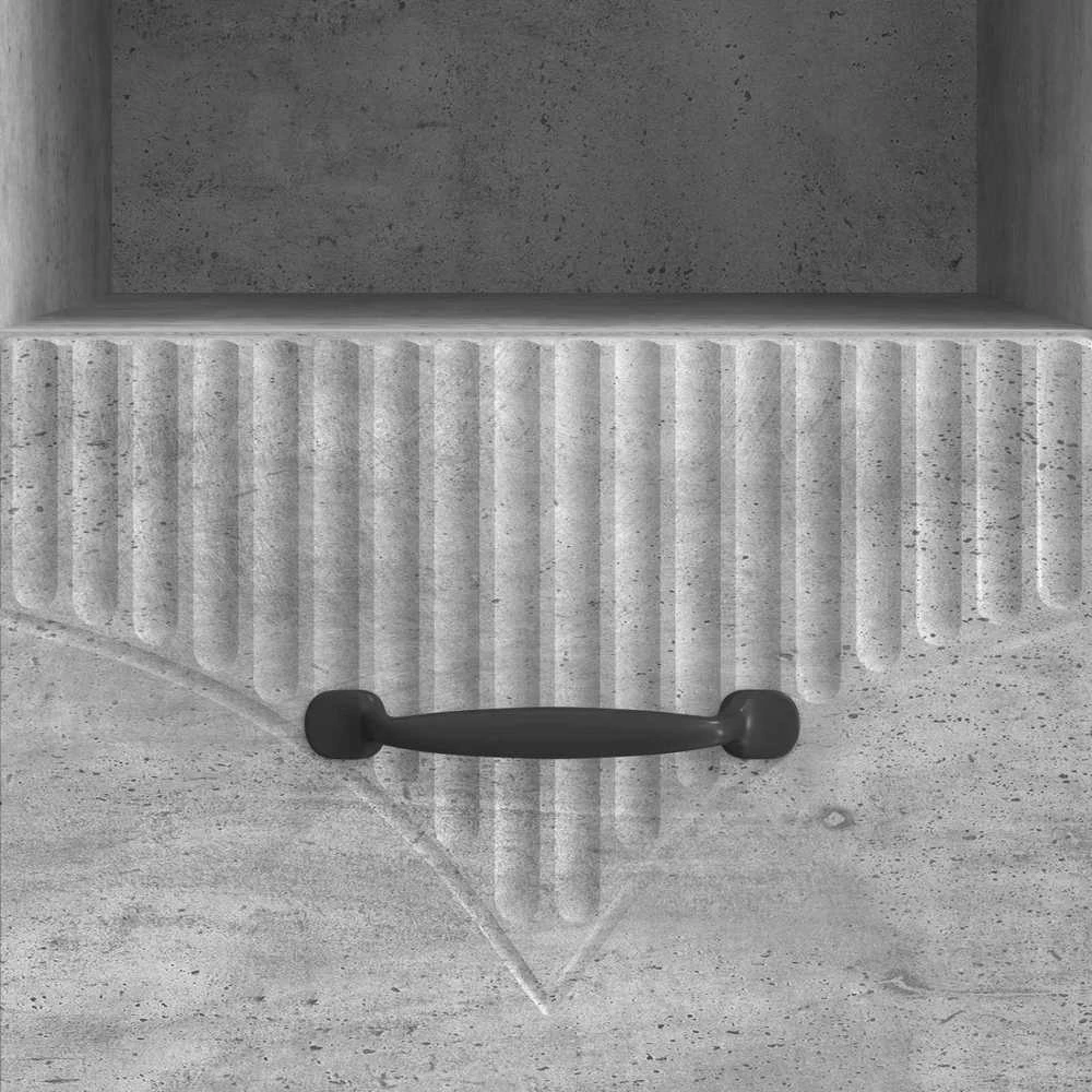 TV staliukas Televizoriaus spintelė Betono pilka 102 x 34,5 x 47 cm