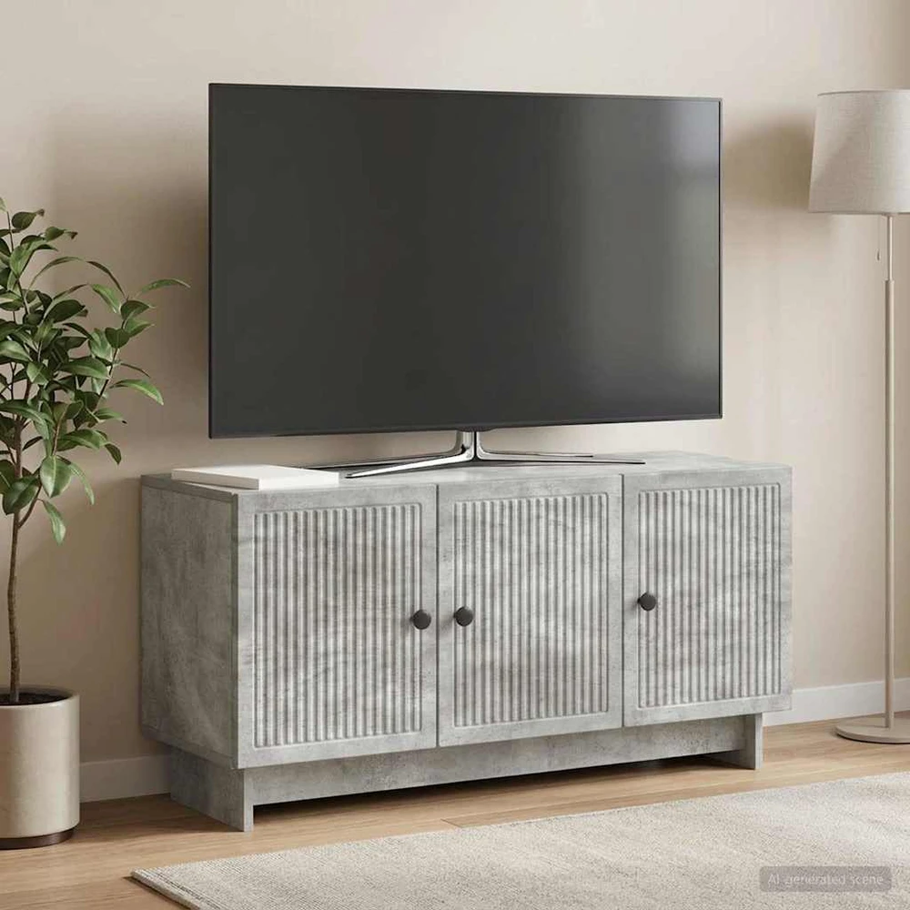 TV staliukas Televizoriaus spintelė 99 x 34,5 x 50 cm Betono pilka