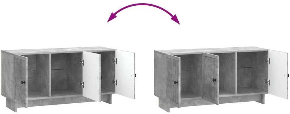 TV staliukas Televizoriaus spintelė 99 x 34,5 x 50 cm Betono pilka